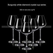 Bordeaux and Burgundy Goblet Set Crystal Wine Glass Silver Diamond Decanter Bordeaux and Burgundy Goblet Set Crystal Wine Glass Silver Diamond Decanter