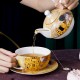 일본 미술 찻주전자 세트: 본차이나 황금 커피잔과 접시 차 세트 조합
