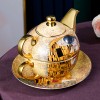 Japanese Art Teapot Set: Bone China Golden Coffee Cup with Saucer Tea Set Combination