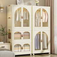 Installation-Free Foldable Locker Household Clothing Toy Storage Wardrobe Baby Children's Sorting Plastic Snack Cabinet Various Combination