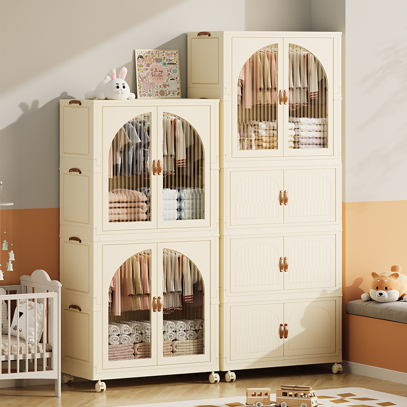 Installation-Free Foldable Locker Household Clothing Toy Storage Wardrobe Baby Children's Sorting Plastic Snack Cabinet