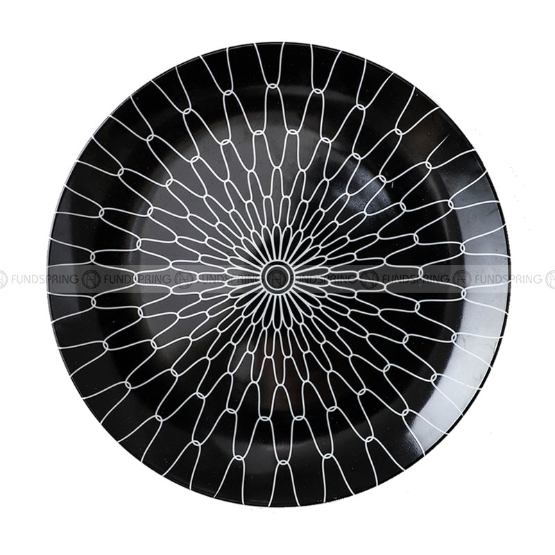 Contemporary Monochrome Ceramic Dinner Plates - Set of 2 (8" and 10") Contemporary Monochrome Ceramic Dinner Plates - Set of 2 (8" and 10")