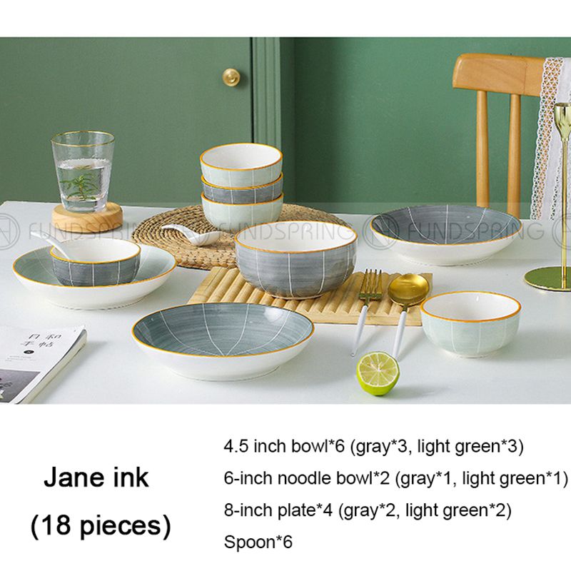 Japanese Phnom Penh Collection: Exquisite 18-Piece Ceramic Dinnerware Set Japanese Phnom Penh Collection: Exquisite 18-Piece Ceramic Dinnerware Set
