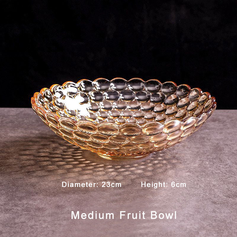 Contemporary Glass Fruit Pot: A Stylish Living Room Accent for Snacks and Candy Contemporary Glass Fruit Pot: A Stylish Living Room Accent for Snacks and Candy