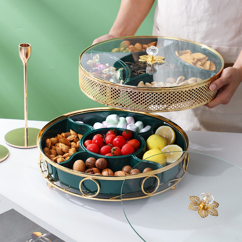 Multi-Compartment Tray for Snacks, Dried Fruits, Nuts, and Candy Storage