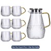 Thermal Elegance: Heat-Resistant Glass Mugs Set with Pitcher and Cups