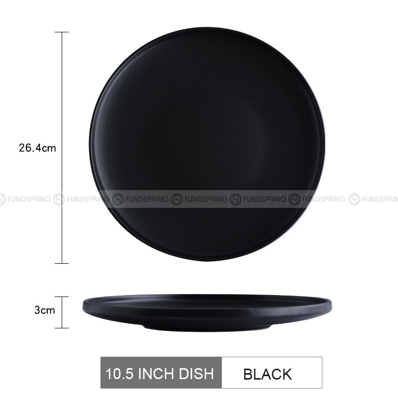 Nordic Ceramic Flat Plate Fruit Salad Plate Matte Shallow Plate Nordic Ceramic Flat Plate Fruit Salad Plate Matte Shallow Plate