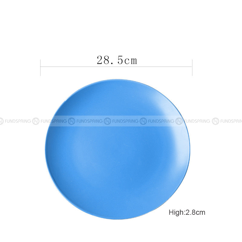 Nordic Matt Blue Tableware Ceramic Dinnerware Round and Irregular Plate Nordic Matt Blue Tableware Ceramic Dinnerware Round and Irregular Plate