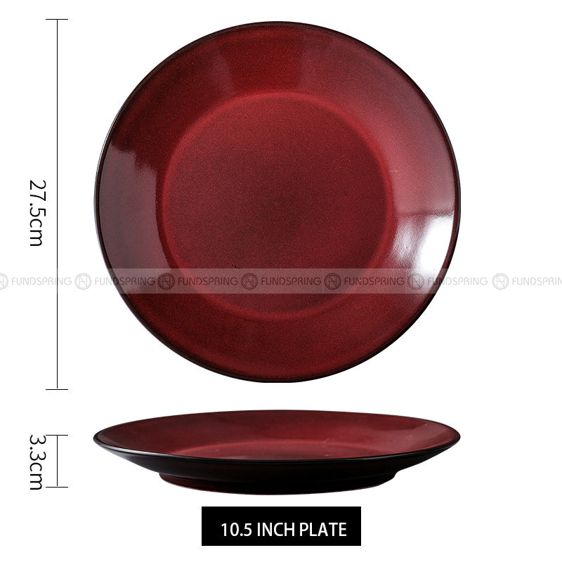 Ceramic Shallow Plate Dinner Plate Round Flat Plate Serving Plates Ceramic Shallow Plate Dinner Plate Round Flat Plate Serving Plates