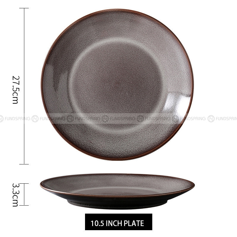 Ceramic Shallow Plate Dinner Plate Round Flat Plate Serving Plates Ceramic Shallow Plate Dinner Plate Round Flat Plate Serving Plates