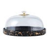 Stylish Afternoon Tea Ceramic Cake Pan with Lid: Elegant Snack and Fruit Plate Stand Stylish Afternoon Tea Ceramic Cake Pan with Lid: Elegant Snack and Fruit Plate Stand