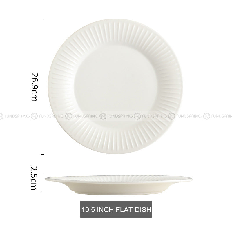 Nordic Tableware Vertical Stripes Dinnerware Ceramic Bowls Plates Nordic Tableware Vertical Stripes Dinnerware Ceramic Bowls Plates