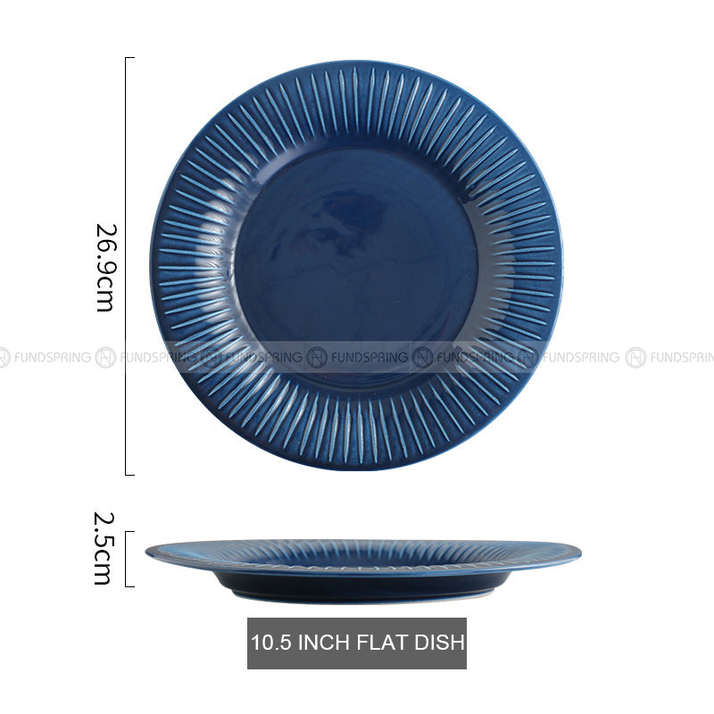 Nordic Tableware Vertical Stripes Dinnerware Ceramic Bowls Plates Nordic Tableware Vertical Stripes Dinnerware Ceramic Bowls Plates