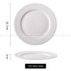 Simple White Dinnerware Ceramic Dinner Plates Round Flat Steak Plates 10.5" Simple White Dinnerware Ceramic Dinner Plates Round Flat Steak Plates 10.5"