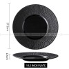 Nordic Simple Black Tableware Ceramic Shallow Plate Porcelain Plate Nordic Simple Black Tableware Ceramic Shallow Plate Porcelain Plate