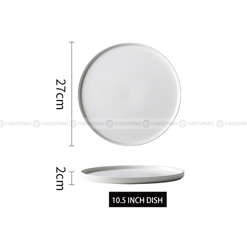 Minimalism Ceramic Tableware Dinnerware Dish Deep Plate Flat Plate Minimalism Ceramic Tableware Dinnerware Dish Deep Plate Flat Plate