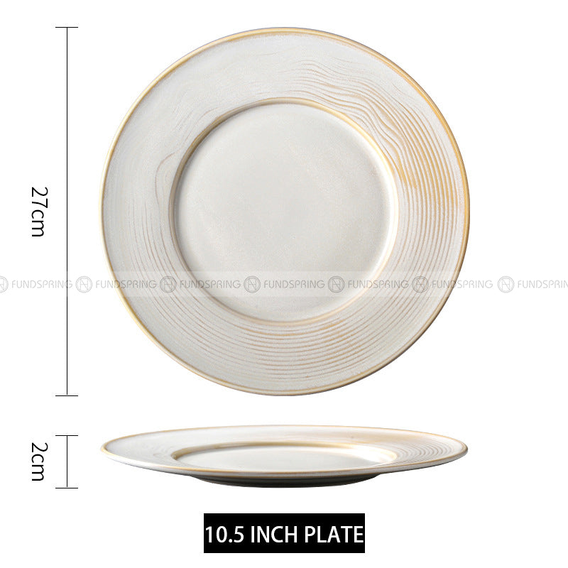 Simplism Milk White Tableware Ceramic Shallow Plate Dinner Plate Simplism Milk White Tableware Ceramic Shallow Plate Dinner Plate