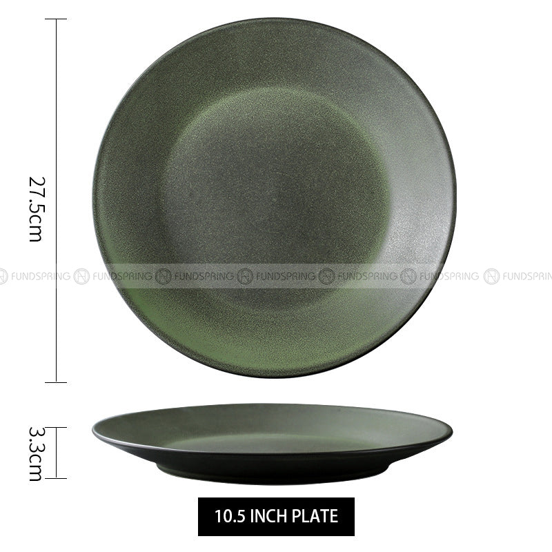 Ceramic Shallow Plate Dinner Plate Round Flat Plate Serving Plates Ceramic Shallow Plate Dinner Plate Round Flat Plate Serving Plates