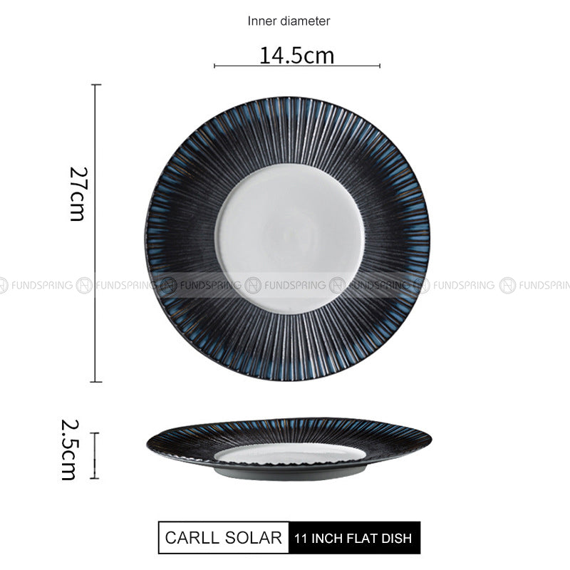 Carll Solar Series Designer Dinnerware Ceramic Navy Stylish Dish Carll Solar Series Designer Dinnerware Ceramic Navy Stylish Dish