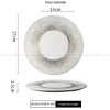 Designer Dinnerware Collection Weiss Series Ceramic White/Sliver Plate Designer Dinnerware Collection Weiss Series Ceramic White/Sliver Plate