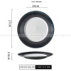 Nordic Dinnerware Weiss Series Ceramic Navy/Black/White Dinner Plate Nordic Dinnerware Weiss Series Ceramic Navy/Black/White Dinner Plate