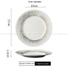 Designer Dinnerware Collection Weiss Series Ceramic White/Sliver Plate Designer Dinnerware Collection Weiss Series Ceramic White/Sliver Plate