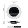 Mocaa Stone Series Black-white Dinnerware Ceramic Plate Shallow Plate Mocaa Stone Series Black-white Dinnerware Ceramic Plate Shallow Plate
