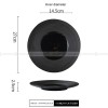 Designer Tableware Collection Weiss Series Ceramic Dish Black Plate Designer Tableware Collection Weiss Series Ceramic Dish Black Plate