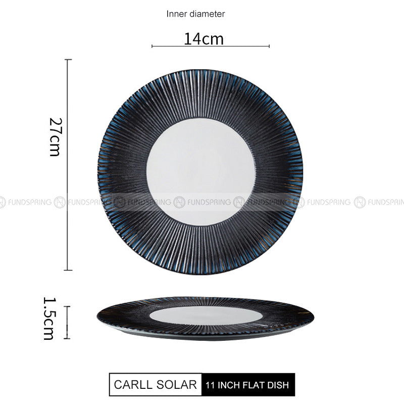 Carll Solar Series Designer Dinnerware Ceramic Navy Stylish Dish Carll Solar Series Designer Dinnerware Ceramic Navy Stylish Dish