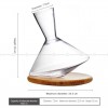 Crystal Glass Wine Decanter Balance Tumbler with Wooden Base Decanter Crystal Glass Wine Decanter Balance Tumbler with Wooden Base Decanter