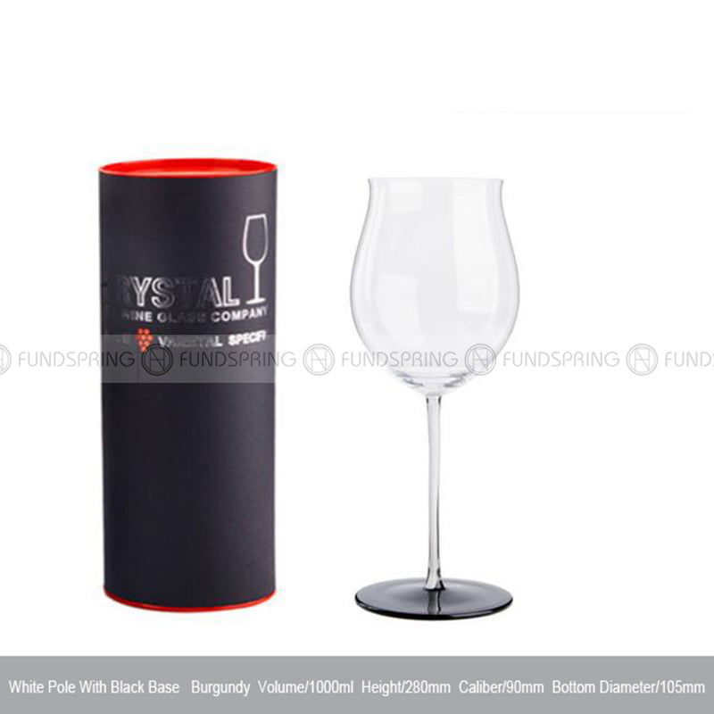 Bordeaux/Burgundy Stemware Goblet Glass With Colorful Cup Handle Bordeaux/Burgundy Stemware Goblet Glass With Colorful Cup Handle