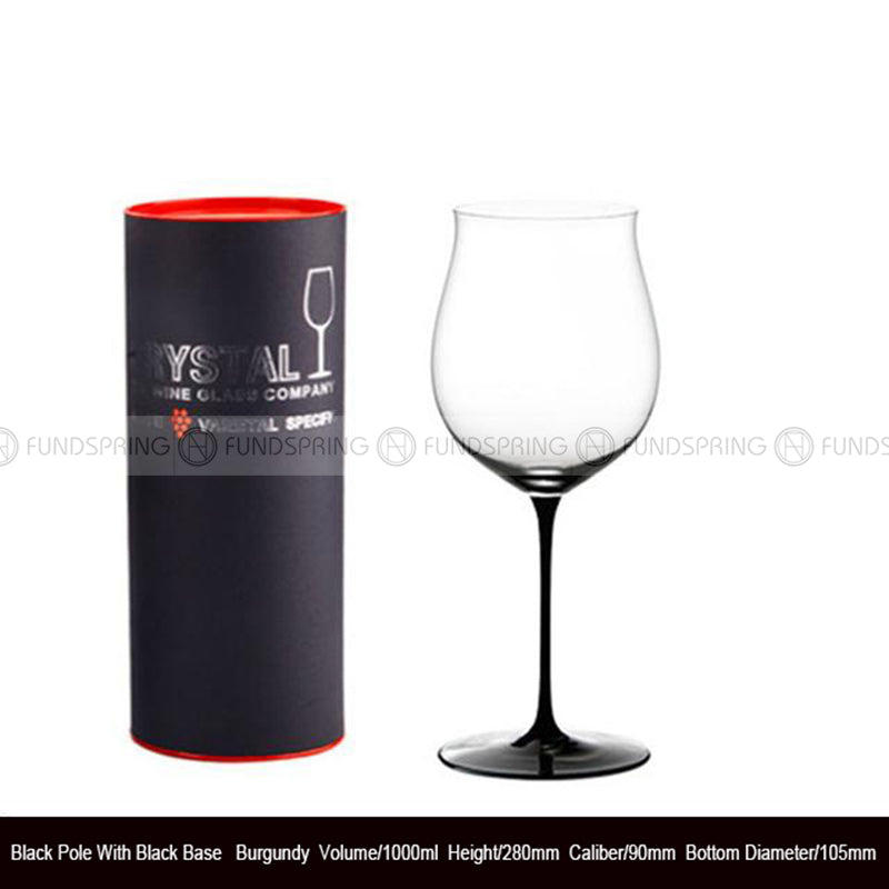 Bordeaux/Burgundy Stemware Goblet Glass With Colorful Cup Handle Bordeaux/Burgundy Stemware Goblet Glass With Colorful Cup Handle