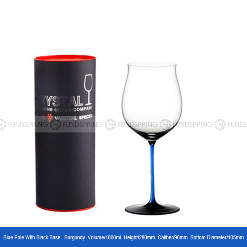 Bordeaux/Burgundy Stemware Goblet Glass With Colorful Cup Handle Bordeaux/Burgundy Stemware Goblet Glass With Colorful Cup Handle