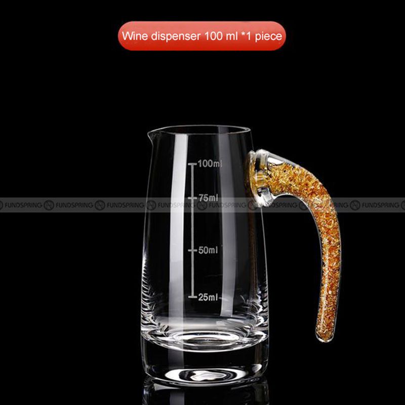 Liquor Dispenser With Gold Foil Handle Glass Dispenser With Scale Liquor Dispenser With Gold Foil Handle Glass Dispenser With Scale