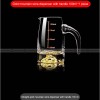 Liquor Dispenser With Gold Foil Handle Glass Dispenser With Scale