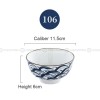Blue and White Under Glazed Ceramic Bowl Japan Style 4.5" Set of 4 Blue and White Under Glazed Ceramic Bowl Japan Style 4.5" Set of 4