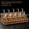 White Spirit Glass and Dispenser Set Crystal Baijiu Glass Set With 3-Layer Rack White Spirit Glass and Dispenser Set Crystal Baijiu Glass Set With 3-Layer Rack