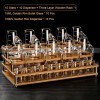 White Spirit Glass and Dispenser Set Crystal Baijiu Glass Set With 3-Layer Rack White Spirit Glass and Dispenser Set Crystal Baijiu Glass Set With 3-Layer Rack