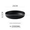 Ceramic Round Serving Bowl Wide Shallow Bowl Black Matte Bowl Ceramic Round Serving Bowl Wide Shallow Bowl Black Matte Bowl