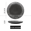 Japanese-Inspired Ceramic Elegance: Round Plate Dinnerware Set of 2 (8" and 10") Japanese-Inspired Ceramic Elegance: Round Plate Dinnerware Set of 2 (8" and 10")