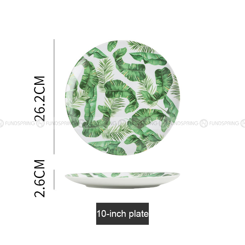 Elegant Ceramic Ensemble: Set of 2 Literary Tableware Dinner Plates (8" and 10") Elegant Ceramic Ensemble: Set of 2 Literary Tableware Dinner Plates (8" and 10")