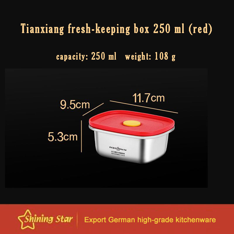 304 Stainless Steel Food Grade Fresh-keeping Box Storage Box Lunch Box 304 Stainless Steel Food Grade Fresh-keeping Box Storage Box Lunch Box