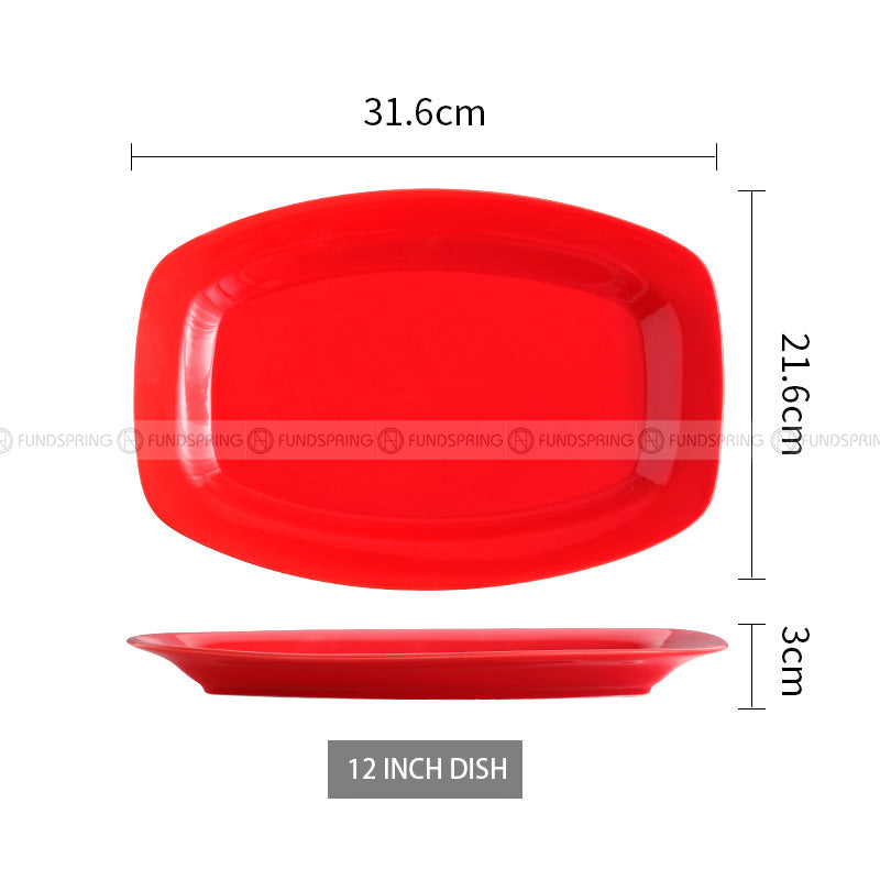 Nordic Ceramic Dinnerware Oval Plate Porcelain Colors Dishes 12" Nordic Ceramic Dinnerware Oval Plate Porcelain Colors Dishes 12"