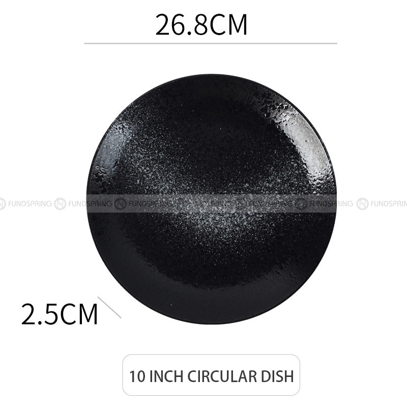 Japanese Ceramic Plate Gradient Glaze Dinnerware 6/8/10 Inches Shallow Plate Japanese Ceramic Plate Gradient Glaze Dinnerware 6/8/10 Inches Shallow Plate