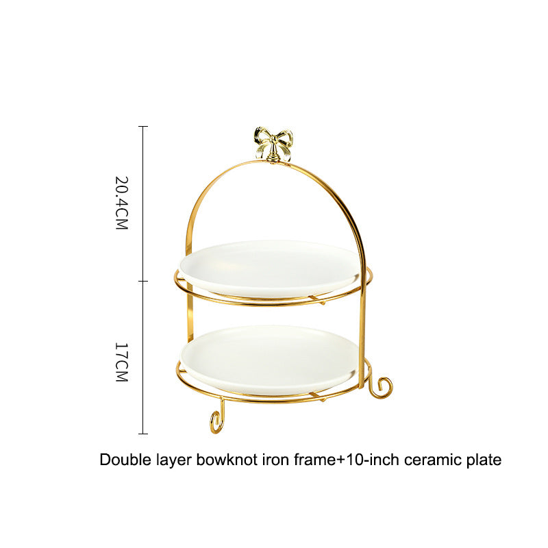 Elegant Ceramic Afternoon Tea Snack Tray: Sophisticated Dessert Table Display Rack Elegant Ceramic Afternoon Tea Snack Tray: Sophisticated Dessert Table Display Rack