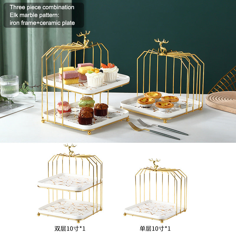 Restaurant Afternoon Tea Snack Candy Display Stand: Ceramic Snack Tray Dessert Storage Rack Restaurant Afternoon Tea Snack Candy Display Stand: Ceramic Snack Tray Dessert Storage Rack