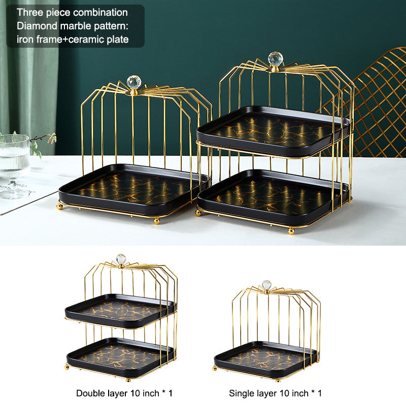Restaurant Afternoon Tea Snack Candy Display Stand: Ceramic Snack Tray Dessert Storage Rack Restaurant Afternoon Tea Snack Candy Display Stand: Ceramic Snack Tray Dessert Storage Rack