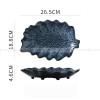 Japanese Ceramic Dinner Plate Leaf-shaped Glazed Kiln Change Plate Japanese Ceramic Dinner Plate Leaf-shaped Glazed Kiln Change Plate