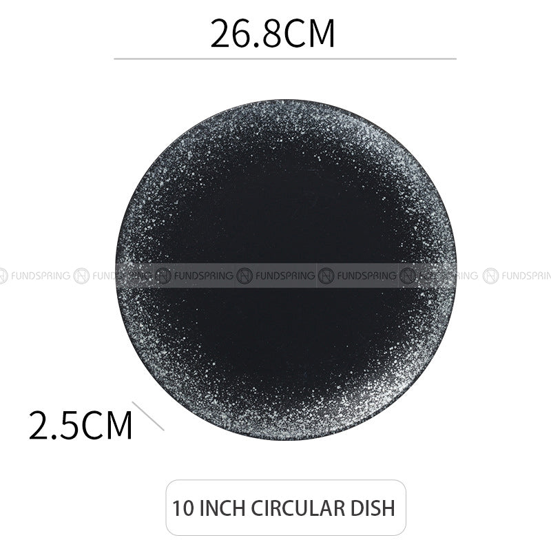 Japanese Ceramic Plate Gradient Glaze Dinnerware 6/8/10 Inches Shallow Plate Japanese Ceramic Plate Gradient Glaze Dinnerware 6/8/10 Inches Shallow Plate