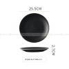 Ceramic Round Plate With Golden Edge Frosted Black Plates Flat Plates Ceramic Round Plate With Golden Edge Frosted Black Plates Flat Plates